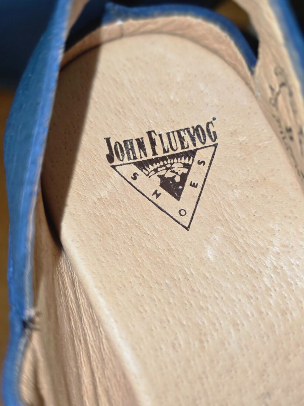 John Fluevog Guide Fluid Klimt Blue Prepare Mary Jane Shoes 8 w/ Box & Shoe bag - Picture 7 of 16